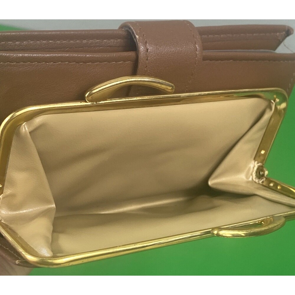 VTG Rolfs Cowhide Leather Wallet Womens Bifold w/ Kiss Lock Snap Coin Purse - Picture 13 of 14